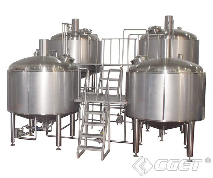 Mash Tun, Lauter Tun, Boil Kettle, Whirlpool Tank (500L, 800L, 1000L, 1500L)